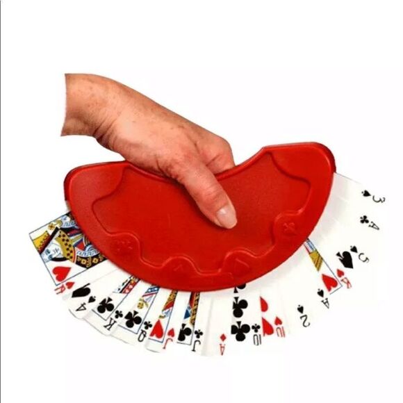 SP - Ableware Fan-Shaped Playing Card Holder - Red (712500000) Maddak - Picture 2 of 3